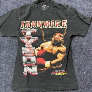 Mike Tyson Shirt Mens Small Black Iron Mike Boxing Graphic Tee T-Shirt Champion